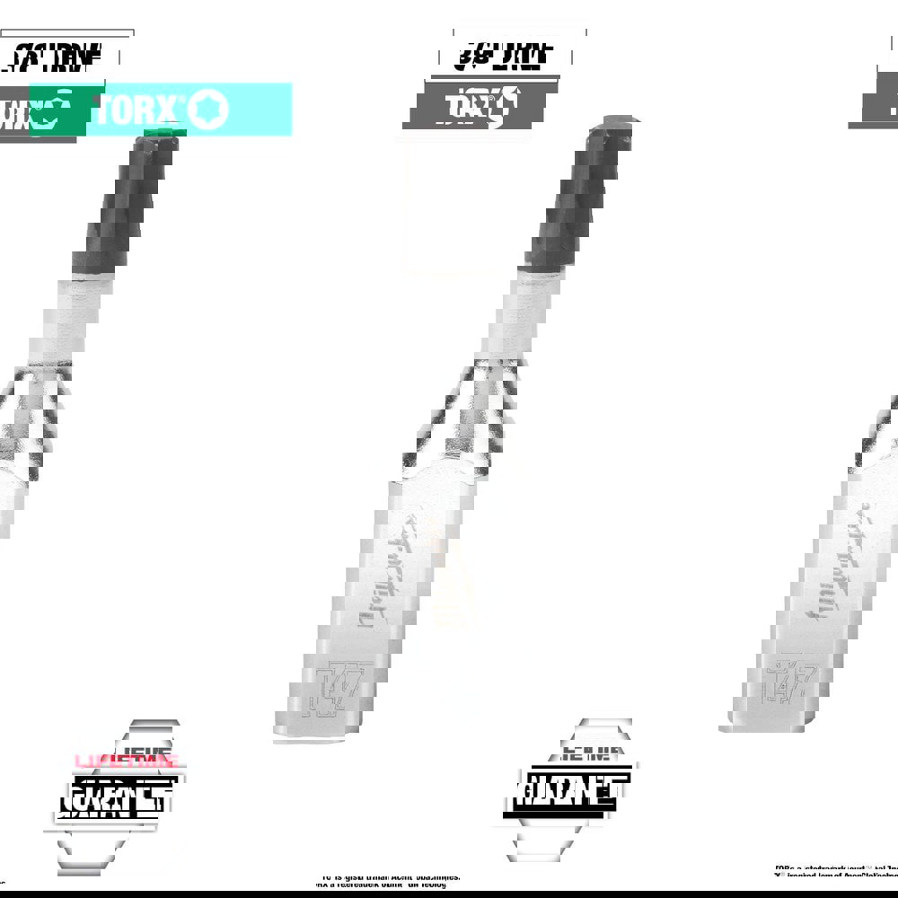 Hand Hex & Torx Bit Sockets; Socket Type: Torx Bit ; Drive Size (Fractional Inch): 3/8 ; Torx Size: T47 ; Bit Length (mm): 14.29 ; Bit Length (Inch): 9/16 ; Bit Length (Decimal Inch): 0.5625